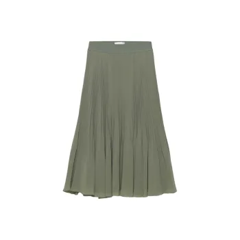 ARITZIA Wilfred New Twirl Pleated Skirt Casual Long Skirts Women's Smoky Sage