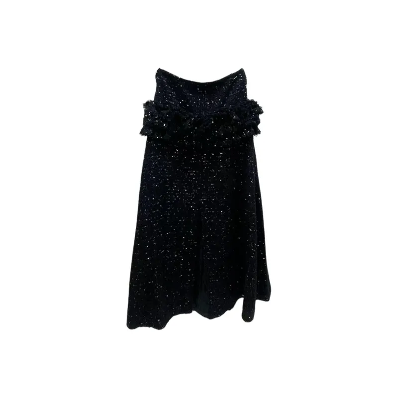 CHANEL 21A Pre Fall Premium Workshop Casual Long Skirt Women's Black-0
