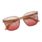 N11 Transparent Champagne Frame with Top Pink and Bottom Red Gradient Lens