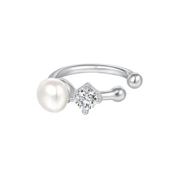 NVBBK S925 Silver Clip On Earrings Women's