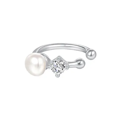 NVBBK S925 Silver Clip On Earrings Women's-0