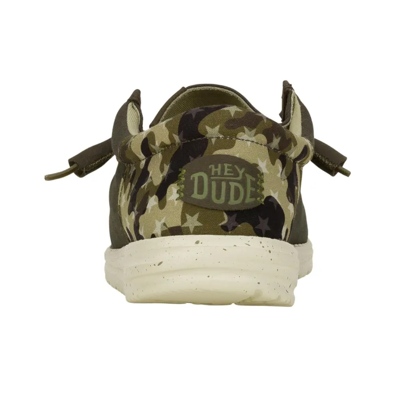 Heydude Wally Funk Americana Casual Shoes Men's Olive Green-4