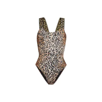 VERSACE Animal Motif One Piece Swimsuit