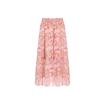 BESIONIA SS23 Casual Long Skirts Women's Pink Floral