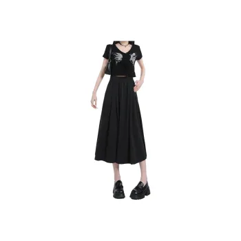 Wen Shan Casual Long Skirt Women's Black