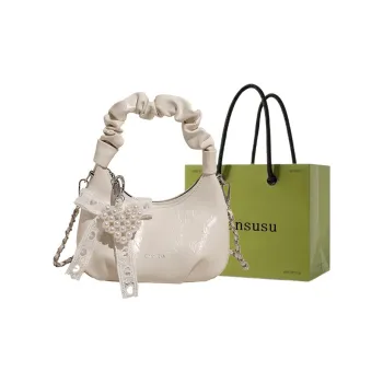 Bansusu PU Crossbody One Shoulder Handbag Women's White/Black/Purple/Pink