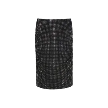PINKO Embellished Ruched Skirt