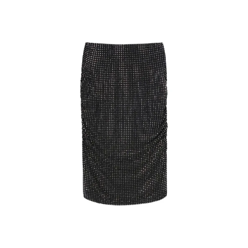 PINKO Embellished Ruched Skirt-0