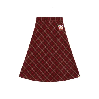 B.Duck Casual Long Skirts Women's Red