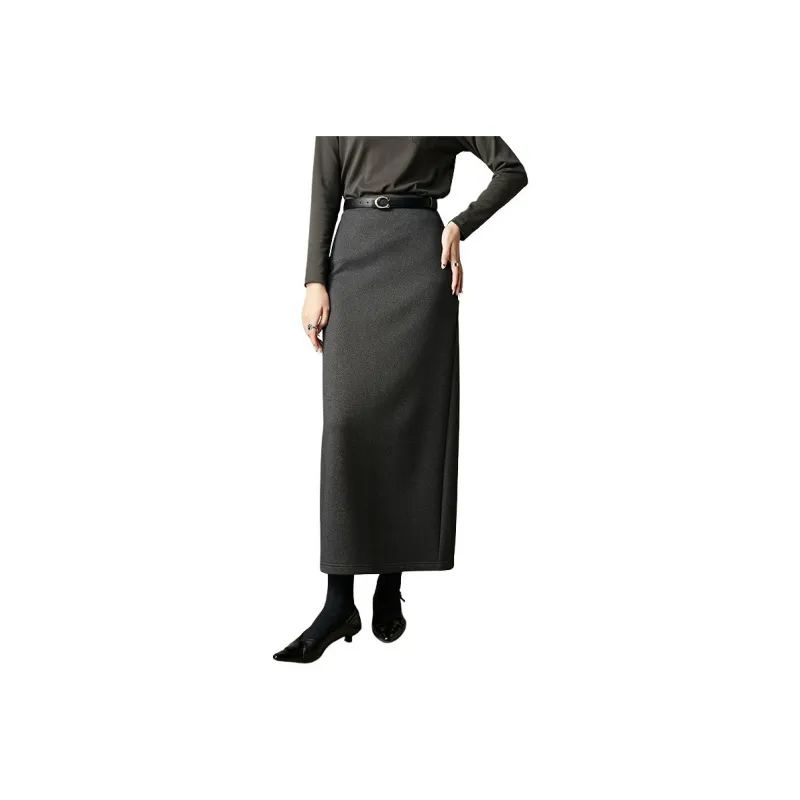 Late White Casual Long Skirt Women's Ancora Red-4