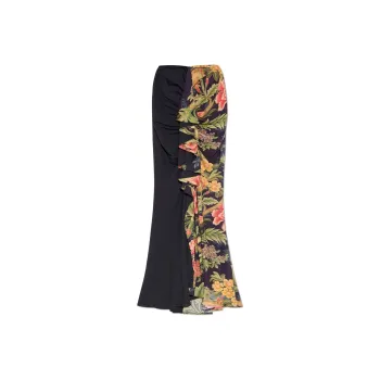 ETRO Floral print Draped Maxi Skirt