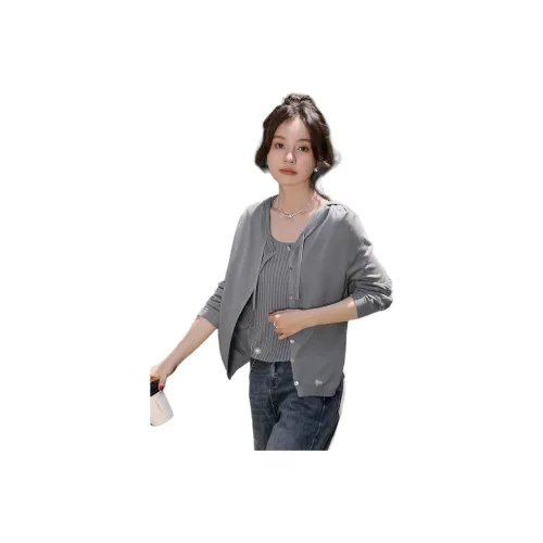 Mo Han Yi Mei Knitwear Women's Medium Gray