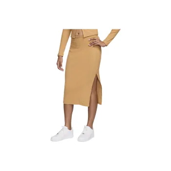 Nike Sportswear Casual Long Skirt Women's Earth Yellow
