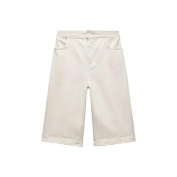 ZARA ZW Series Denim Shorts Women's Yellow