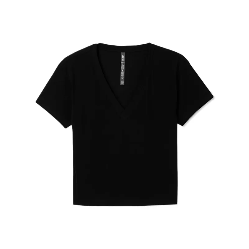 Vuori Drop Shoulder Sleeve T Shirt Women's Black-0