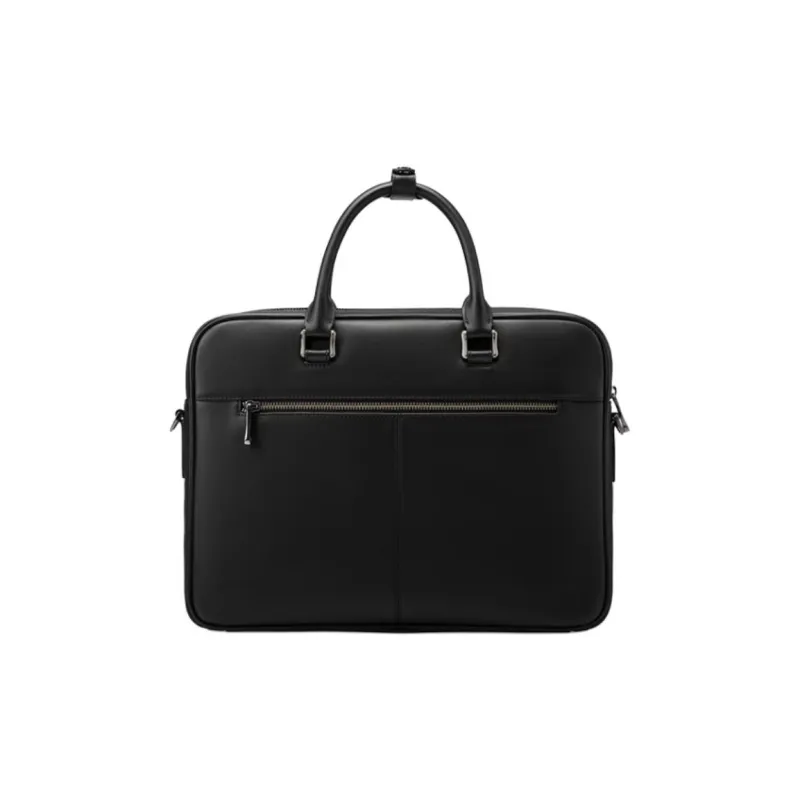 SAMSONITE LEGENDA Cow Leather Briefcase Medium Size Men's Black-3