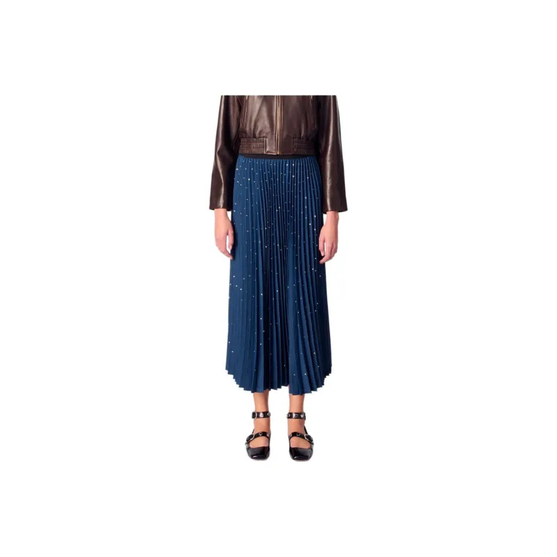 Maje Crystal embellished Midi Skirt-0