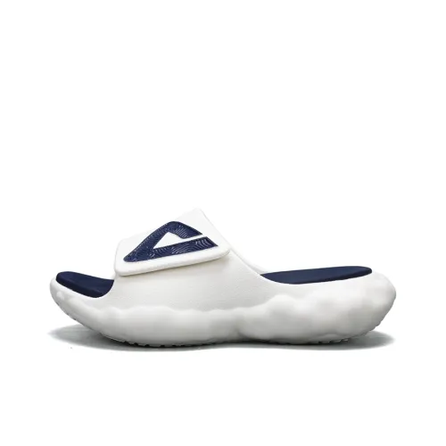 PEAK State Pole Cloud Slip Resistant Cushioning Slide Slippers Men's Super Light White Dark Blue