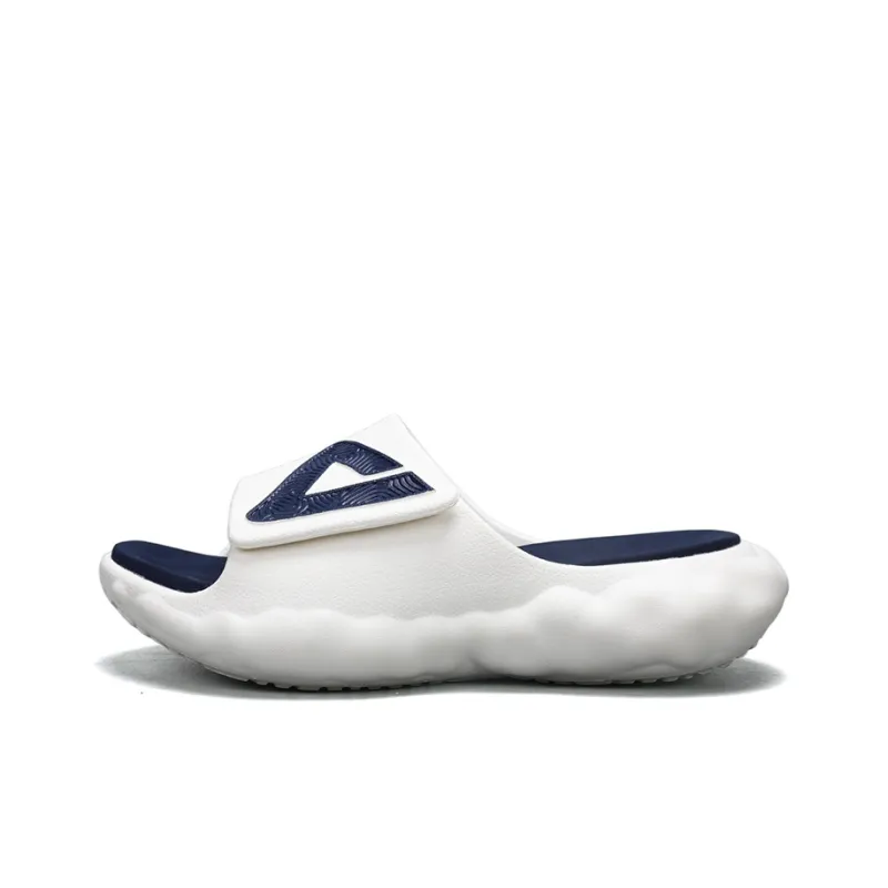 PEAK State Pole Cloud Slip Resistant Cushioning Slide Slippers Men's Super Light White Dark Blue-0