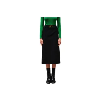 INSUN Casual Long Skirt Women's Black