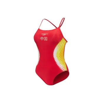 Speedo One piece Swimsuit Women's Red/Yellow