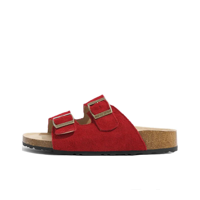 Lan Miao Slip Resistant Slide Slippers Women's Gemstone Red-0