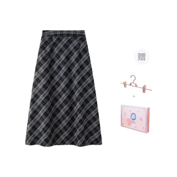 Tokyo Season Casual Long Skirt Women's Black Gray Long Skirt