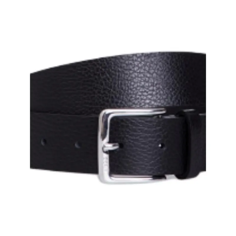 HUGO BOSS Leather Belts Men's Black Width 3CM-1