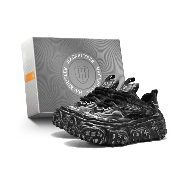 HACKBUTEER Low Top Chunky Sneakers Men's Box Included-4