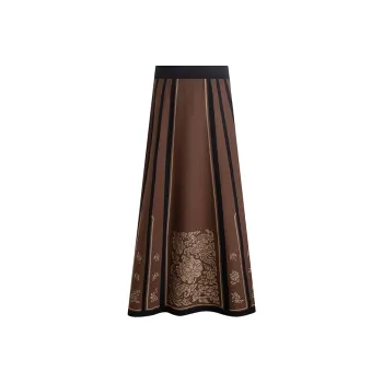 A LIFE ON THE LEFT Casual Long Skirts Women's Coffee