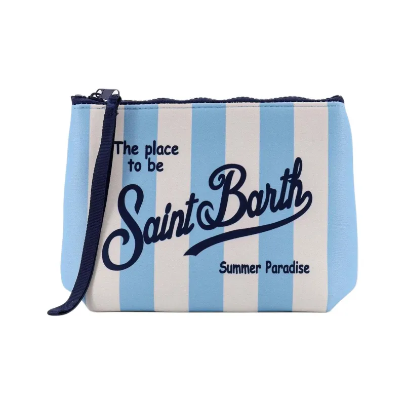MC2 SAINT BARTHELEMY Elastane With Polyester Clutch Men's Blue & White-0