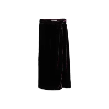 Blumarine Velvet Midi Skirt