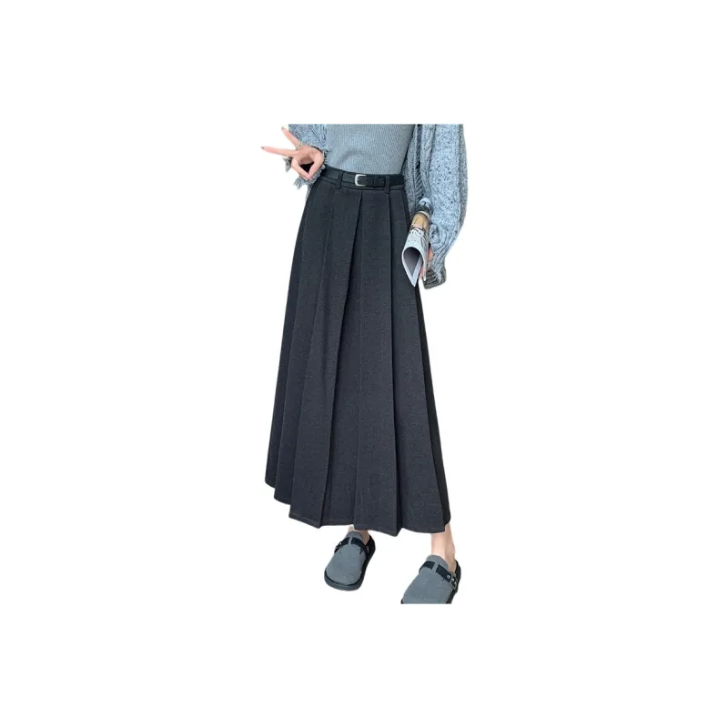 Oudifu Casual Long Skirt Women's-8