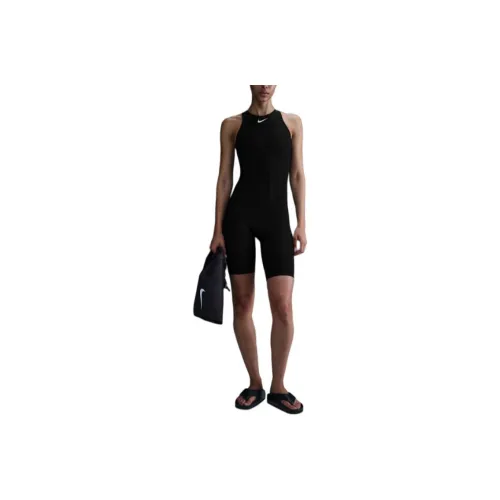 Nike Swim HydraStrong Solid One piece Swimsuit Women's Black/White