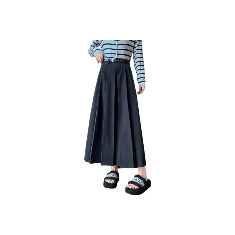 Oudifu Casual Long Skirt Women's-4
