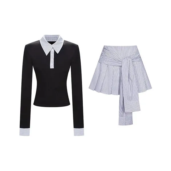 INCO VIBE Skirt Set Women's Black-0