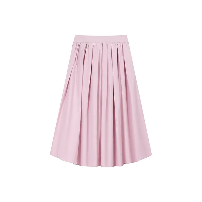 PAIN OR PLEASURE Summer Casual Long Skirt Women's Pink-0