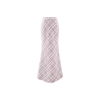 Blovelan Casual Long Skirts Women's Raspberry Cheese