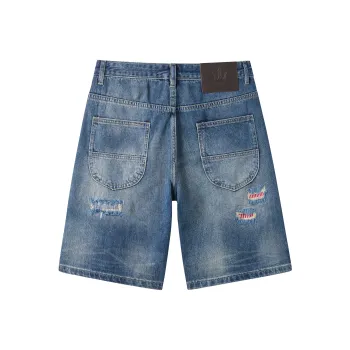 Maserati Denim Shorts Unisex Blue