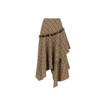 LEMON FAIRY Casual Long Skirts Women's Coffee