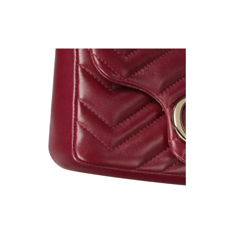 GUCCI GG Marmont Lambskin Shoulder Bag Mini Women's Burgundy-5