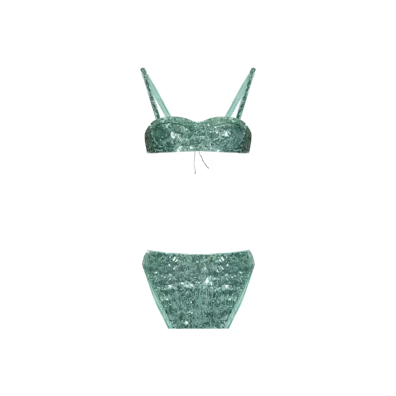 Oséree Sequin embellished High waisted Bikini-0