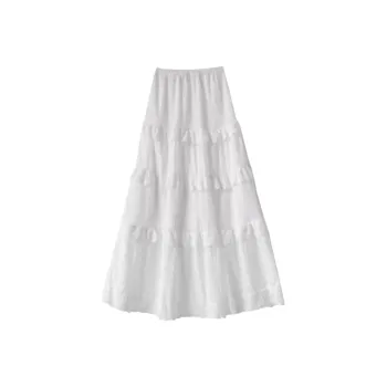 OUTDOORPRINCE Casual Long Skirt Women's White