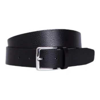 HUGO BOSS Leather Belts Men's Black Width 3CM
