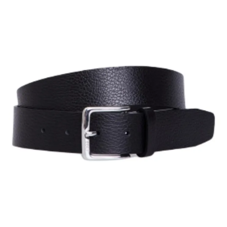 HUGO BOSS Leather Belts Men's Black Width 3CM-0