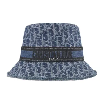 DIOR Cotton Polypropylene Bucket Hats Unisex Blue