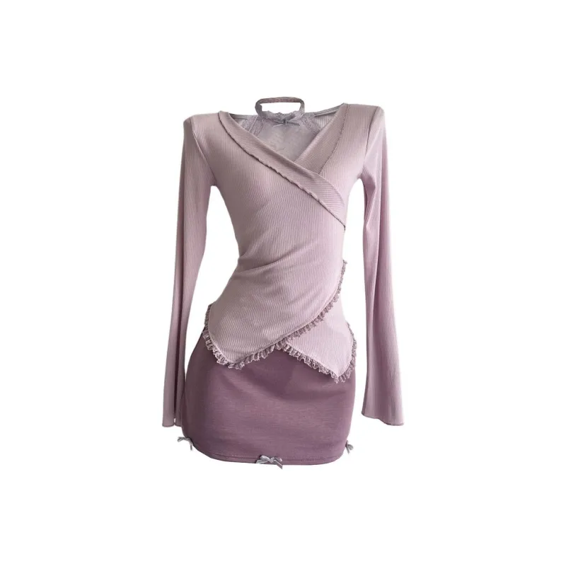 TURN UP Skirt Set Women's Purple-0