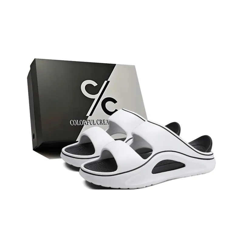 Colorful Creations EVA Cut Out Quiet Slip Resistant Odor Resistant Abrasion Resistant Slide Slippers Men's-10