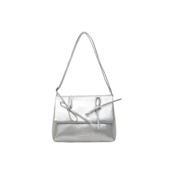 TOUTSEUL YOLO PU Shoulder Bag Women's Silver/Black