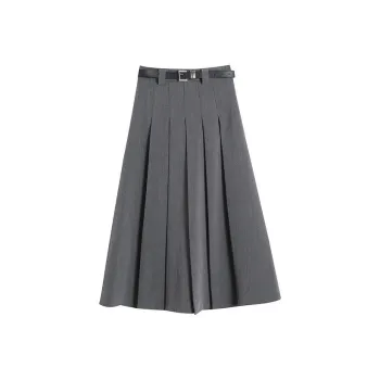 BDGU Casual Long Skirts Women's Gray